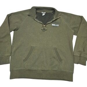 Leinenkugels Beers Quarter Zip Sweatshirt Large Olive‎ Green Brewery Wisconsin